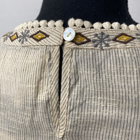 LAYERZ CLOTHING | Wander Boho Cream Embroidered Lagenlook Midi Dress 100% Cotton - Picture 10 of 14